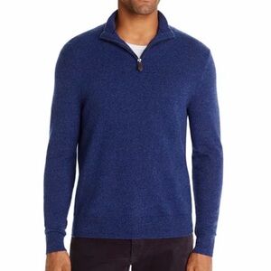 Bloomingdale's Navy Zip-Up Sweater